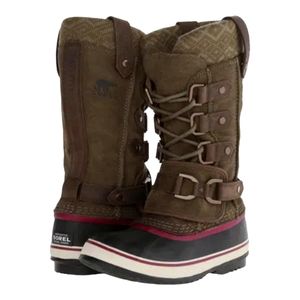 NIB SOREL 'Joan of Arctic Premium' Waterproof Snow Boots in Peatmoss Size 7